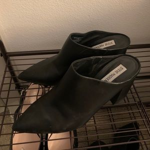 Steve Madden Black Open Heeled Close Toed Heels